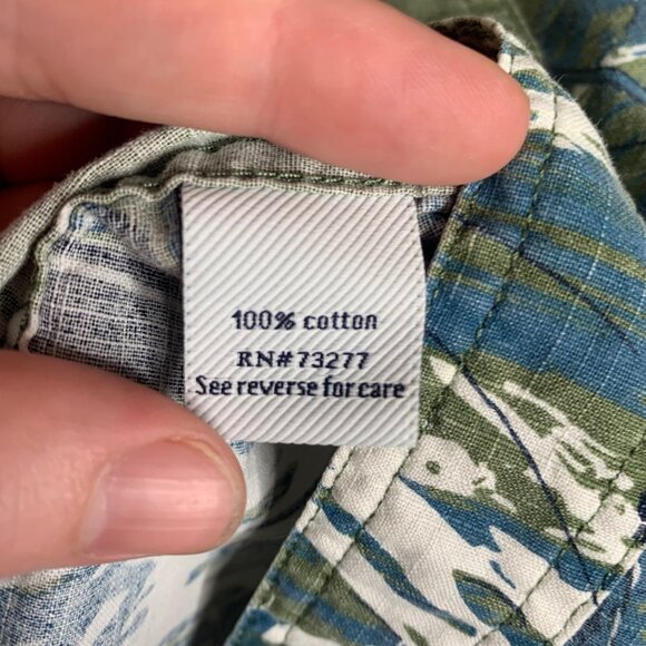 Croft & Barrow Hawaiian Shirt Marlin Fishing Short Sleeve Button Up Men's Size L - Picture 5 of 7